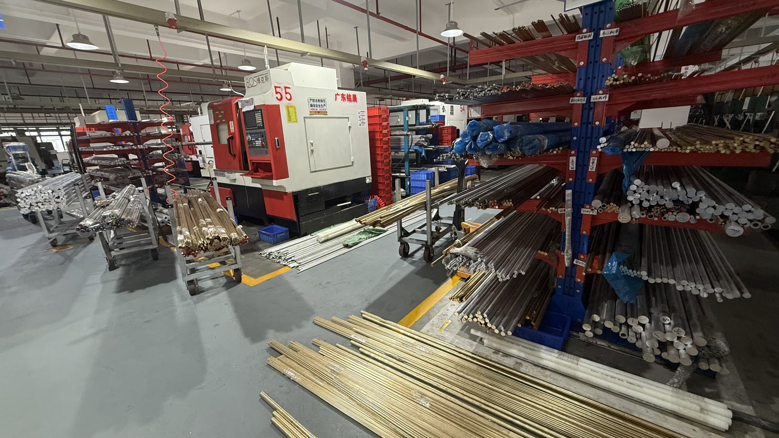 CNC-Bearbeitungswerkstatt von Guangdong Mingchen mit Kupfer- und Messingstangenmaterial